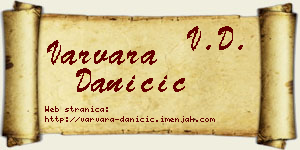 Varvara Daničić vizit kartica